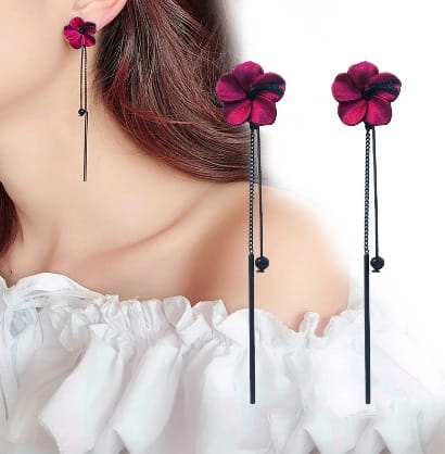 Kolczyki Retro kwiat 090