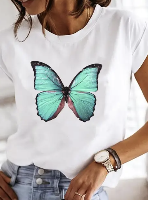 Bluzka damska t-shirt krótki rękaw L02