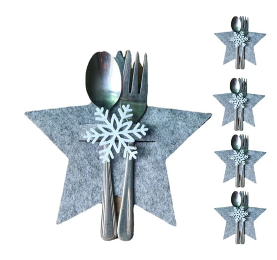 4 sztuki etui na sztućce gwiazdy