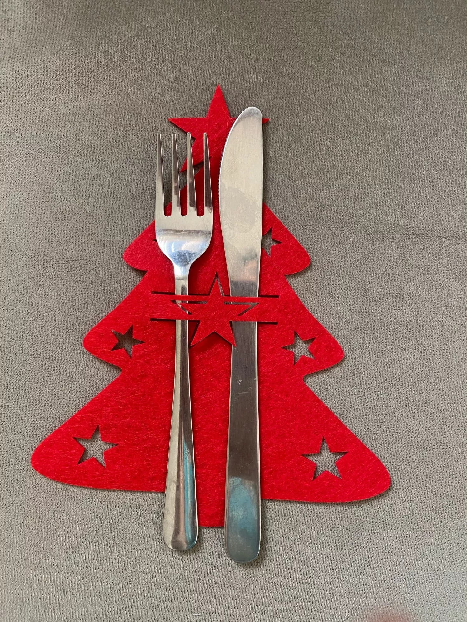 Etui 12 sztuk na sztućce Choinki