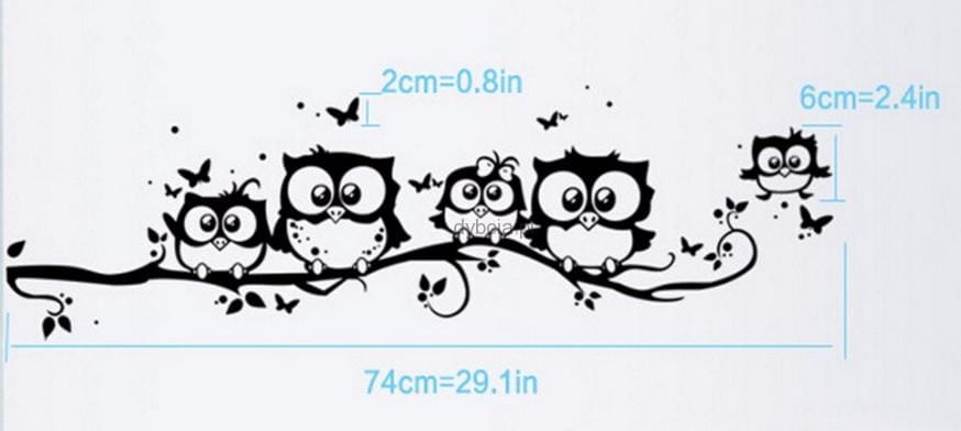 Naklejka na ścianę sowy