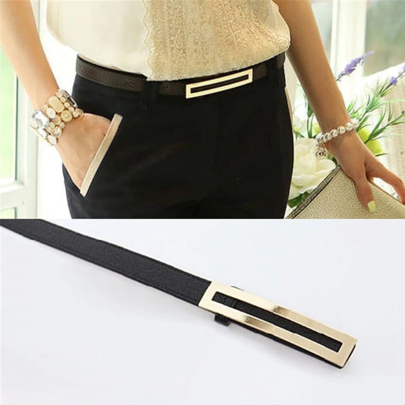 Pasek damski z ozdobną klamerką 06