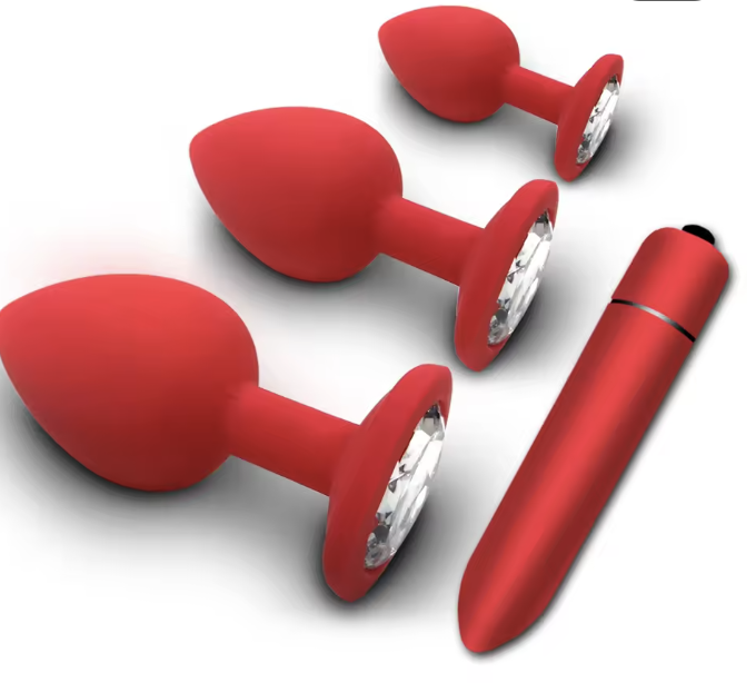 Elegancki zestaw 3 korki i wibrator 113