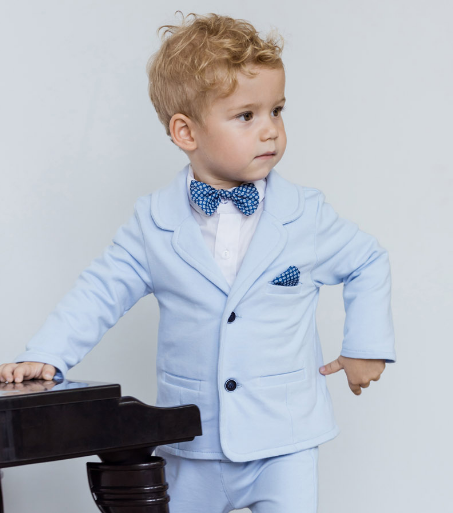 LaFerio Comfort Niebieska marynarka do chrztu