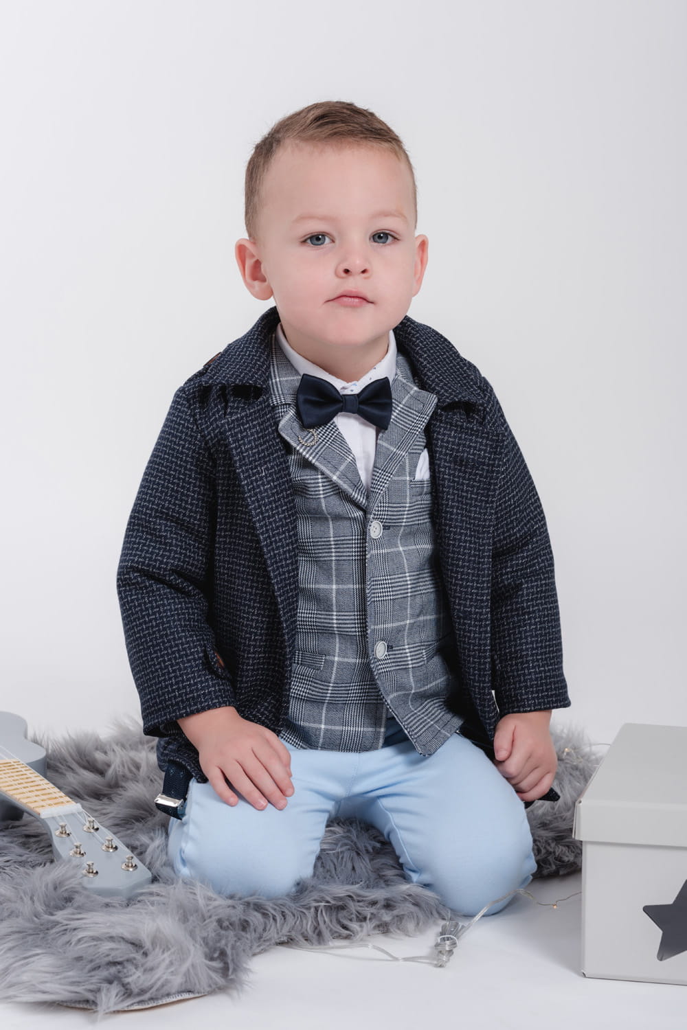 LaFerio Garda Płaszczyk elegancki chłopięcy do chrztu