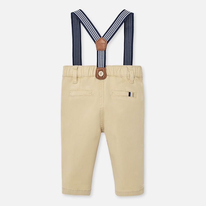 MAYORAL 1542 Spodnie eleganckie z szelkami do chrztu