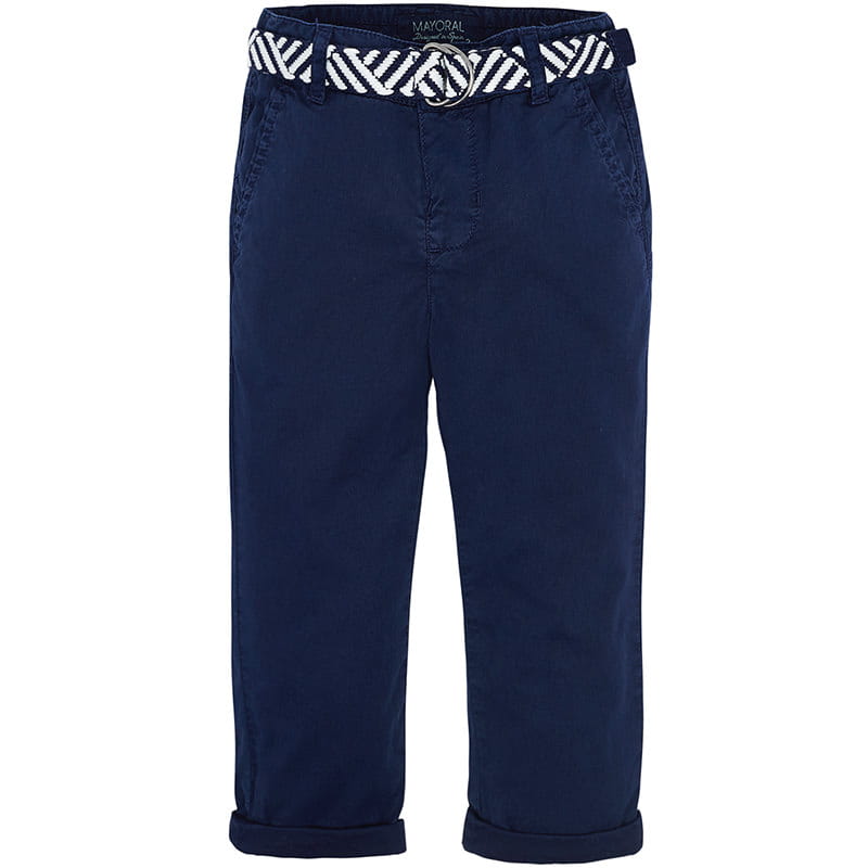 MAYORAL 3504 Eleganckie spodnie z paskiem granat