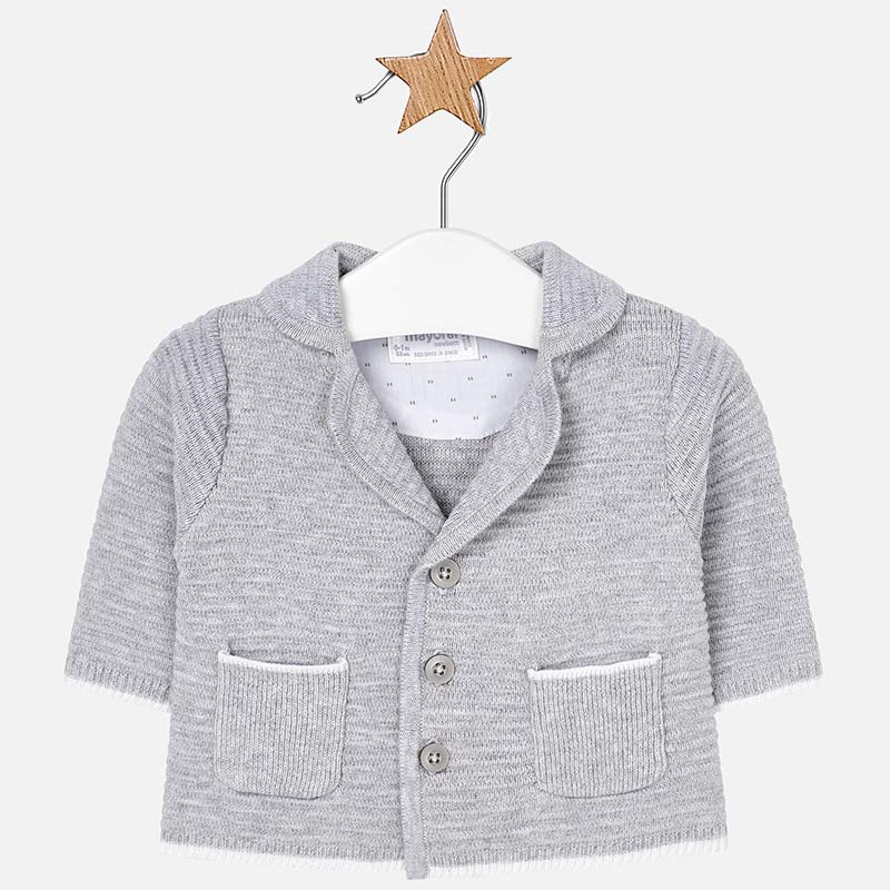 Mayoral 1407 elegancki sweterek do chrztu