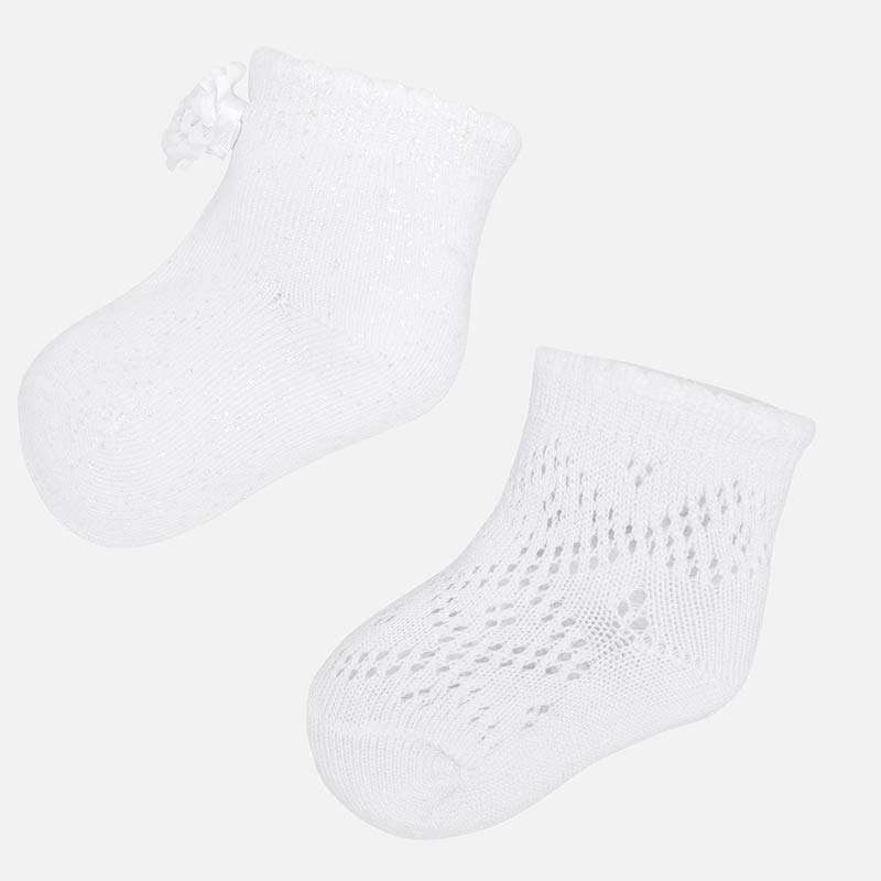 MAYORAL 9125 Skarpetki dla dziewczynki do chrztu