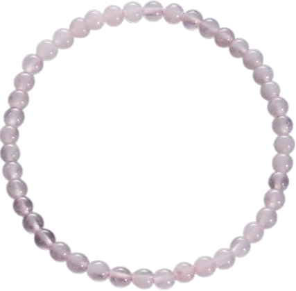 Bransoletka z kamieni - Kwarc Różowy (kulka 4 mm)