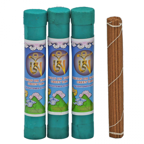 Tibetan Om Green Tara - zdrowie, szczęście, dostatek
