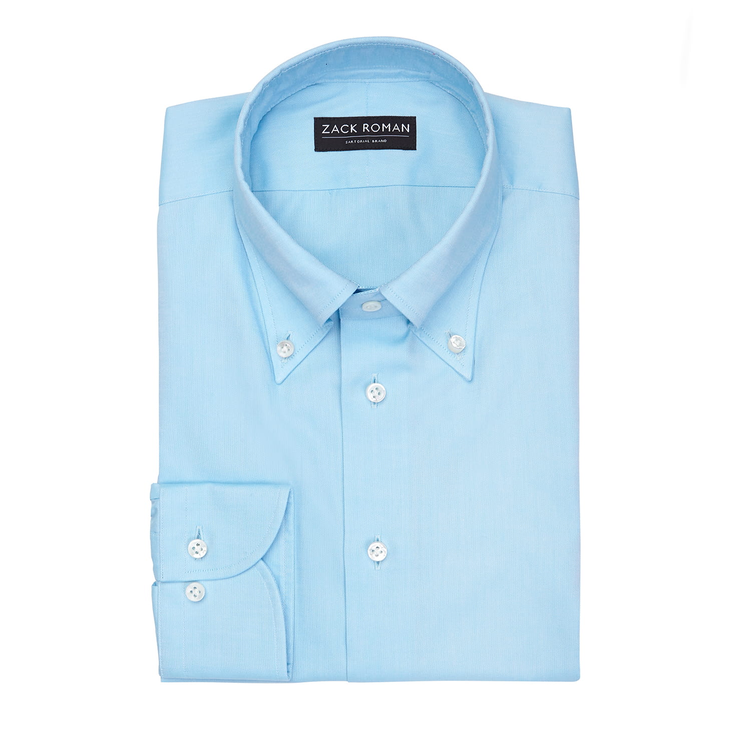 Niebieska koszula OCBD, preppy, organiczna bawełna