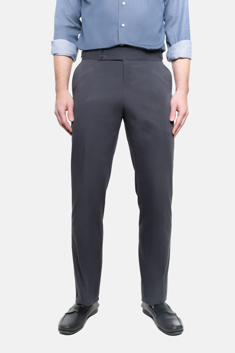 Spodnie chino, grafitowe, bawełniane