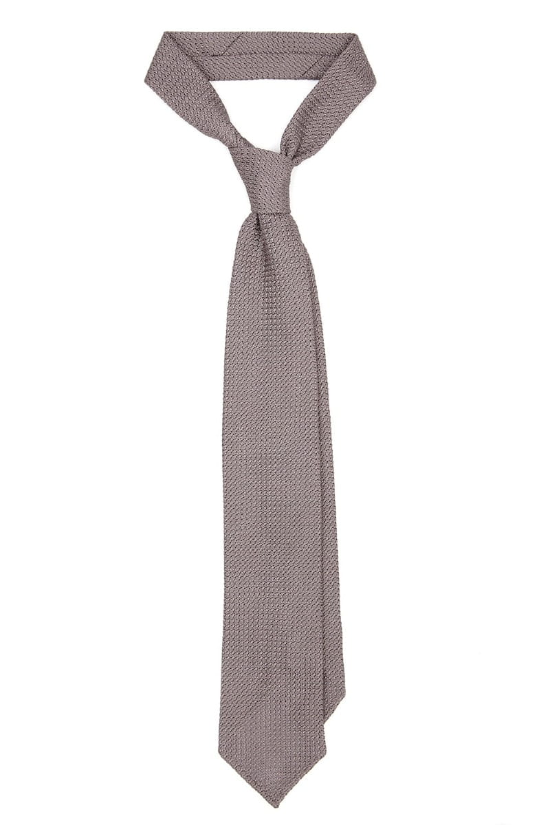 KRAWAT Z GRENADYNY SZARY GARZA GROSSA