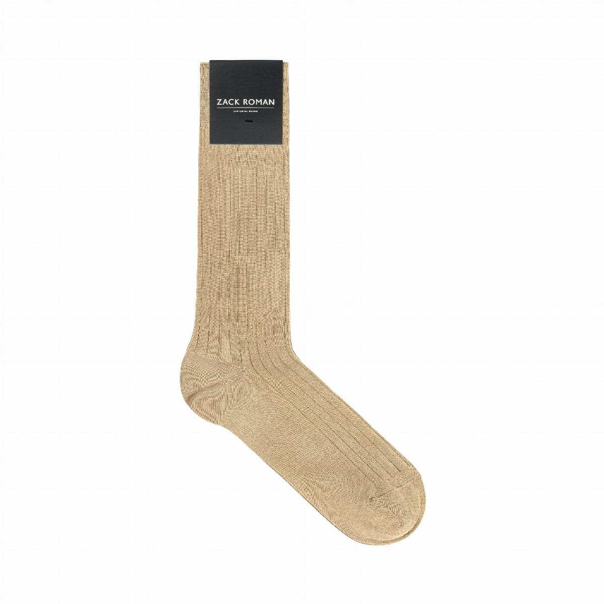 Skarpetki beżowe żebrowane bawełniane