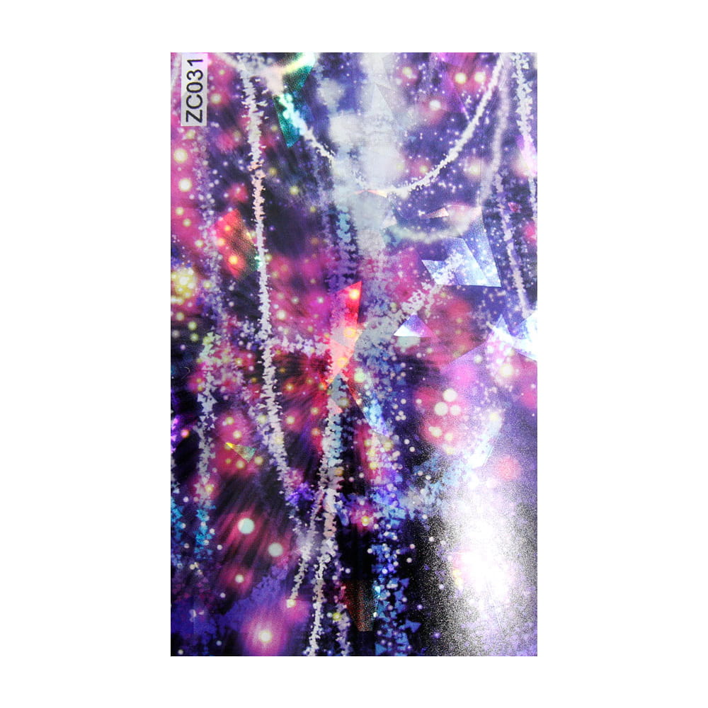 Naklejka do paznokci Laser effect samoprzylepna arkusz 8 cm x 5 cm Nr 172