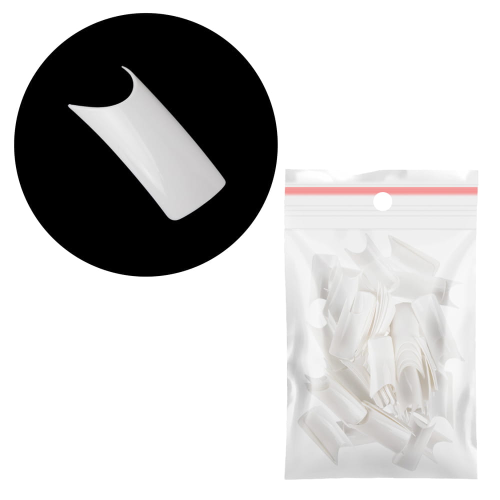 Tipsy białe bez kieszonki uzupełnienie rozmiarów nr 2 60 szt