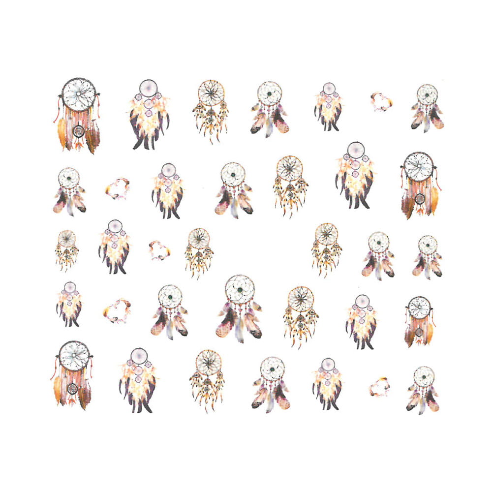 Naklejki wodne do paznokci łapacz snów A-1264