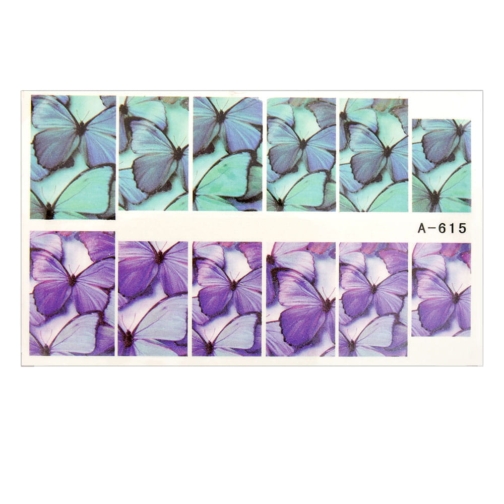 Naklejki wodne do paznokci arkusz 9 x 5,5 cm a Nr 615