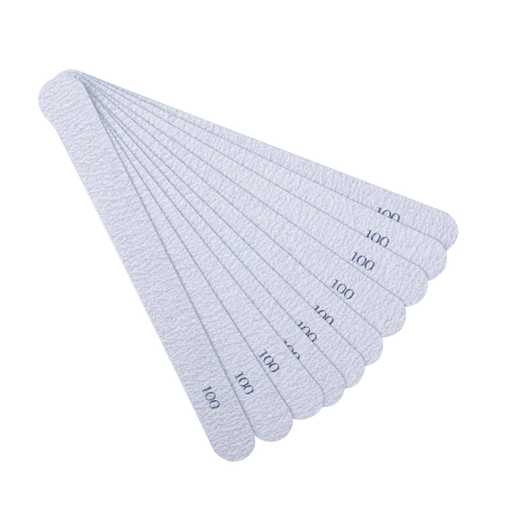 Nakładki ścierne zamienne do pilnika metalowego prostego (kolor zebra) gradacja 100 10 szt