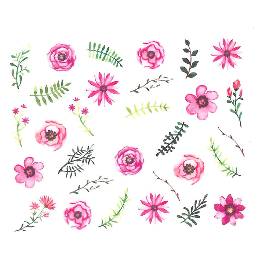 Naklejki wodne do paznokci kwiaty STZ-835