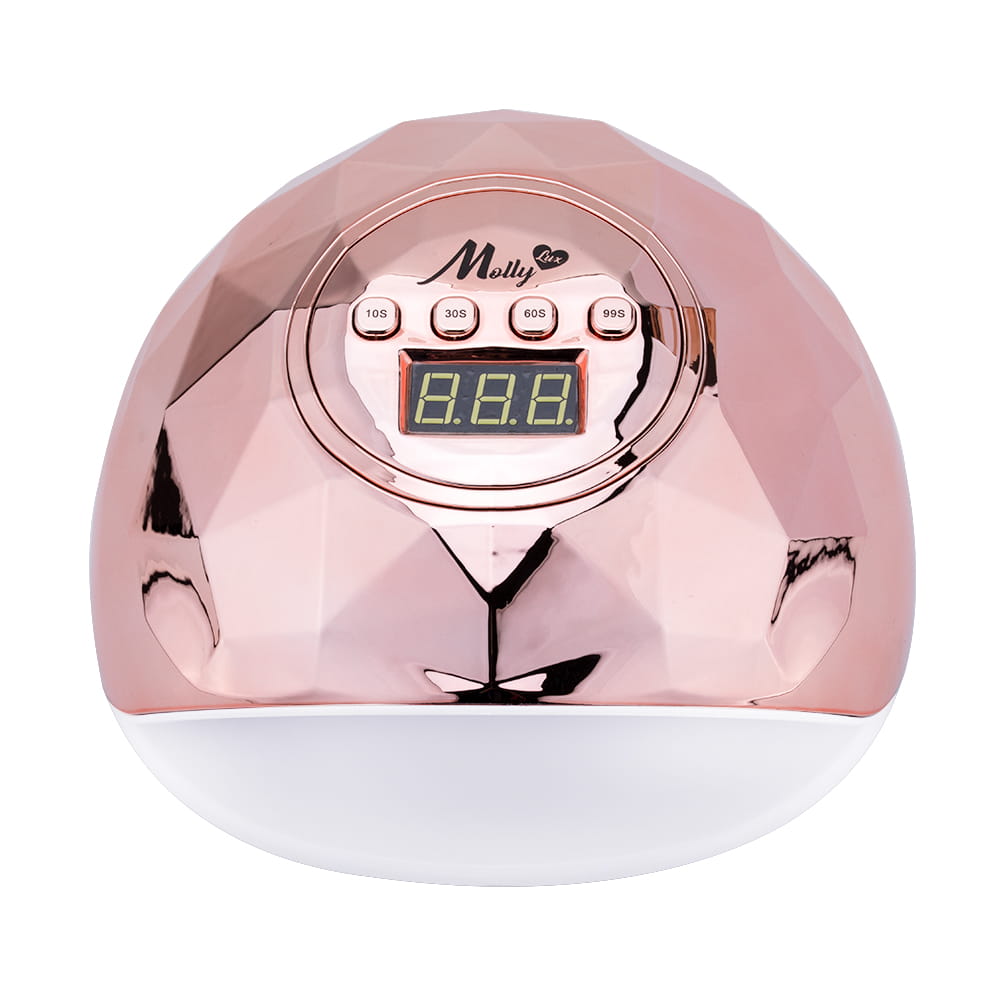 Lampa do paznokci LED 86W do lakierów hybrydowych Różowe Złoto Rose Gold MollyLux F6 Diament