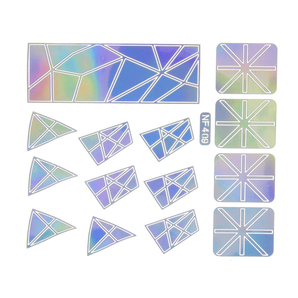 Naklejki do paznokci szablon do malowania wzorów holo Nr nf409