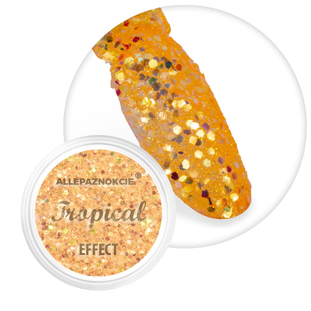 Pyłek do paznokci Tropical Effect Allepaznokcie Orange 1 g Nr 05