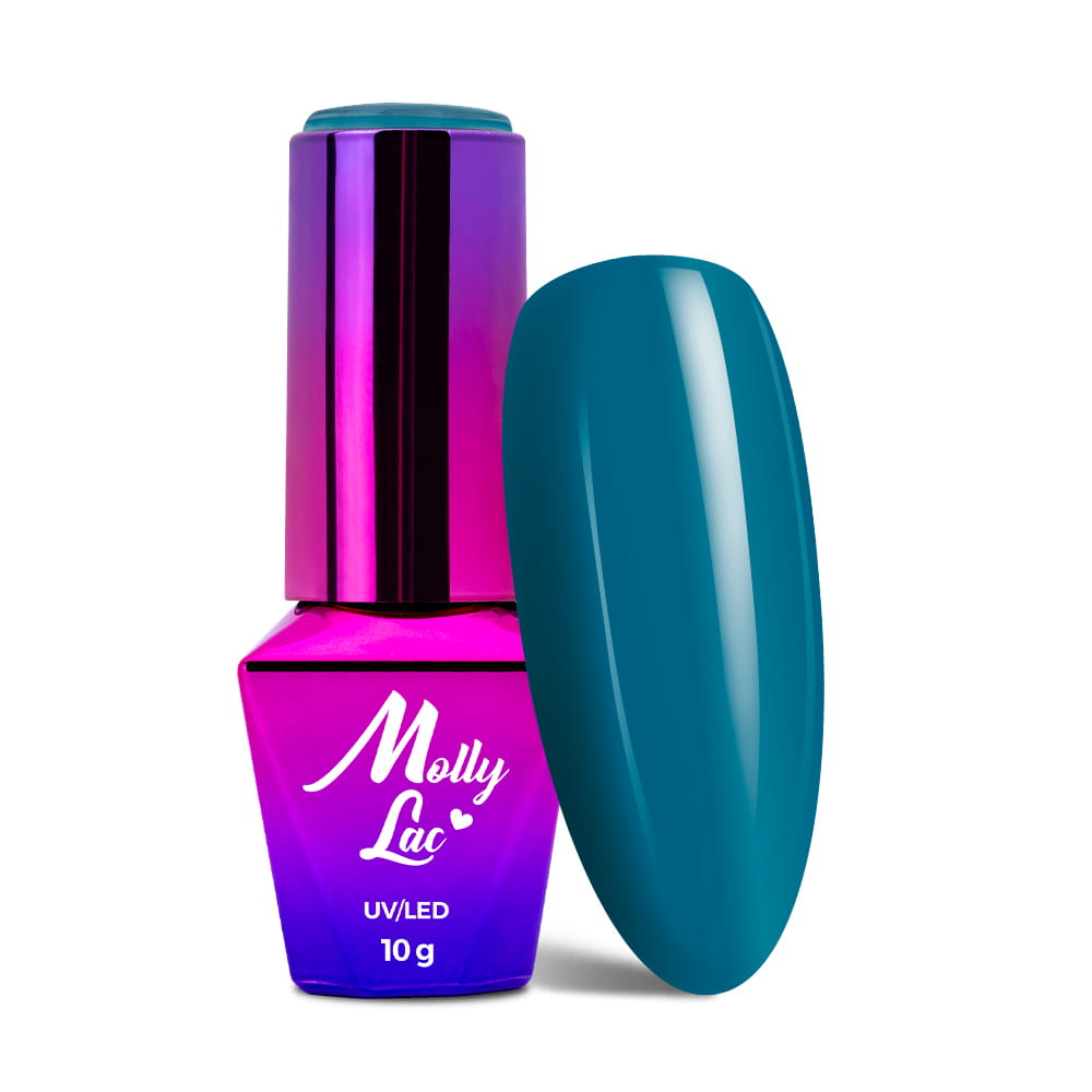 Lakier hybrydowy LED/UV Gel Polish MollyLac Women in Paradise Nr 77 The Dead Sea 10 g