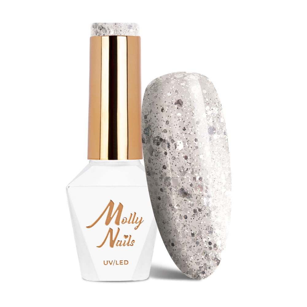 Lakier hybrydowy LED/UV Gel Polish Molly Nails Queens Of Life Nr 34 Glam Diamond HEMA/Di-HEMA Free 8g