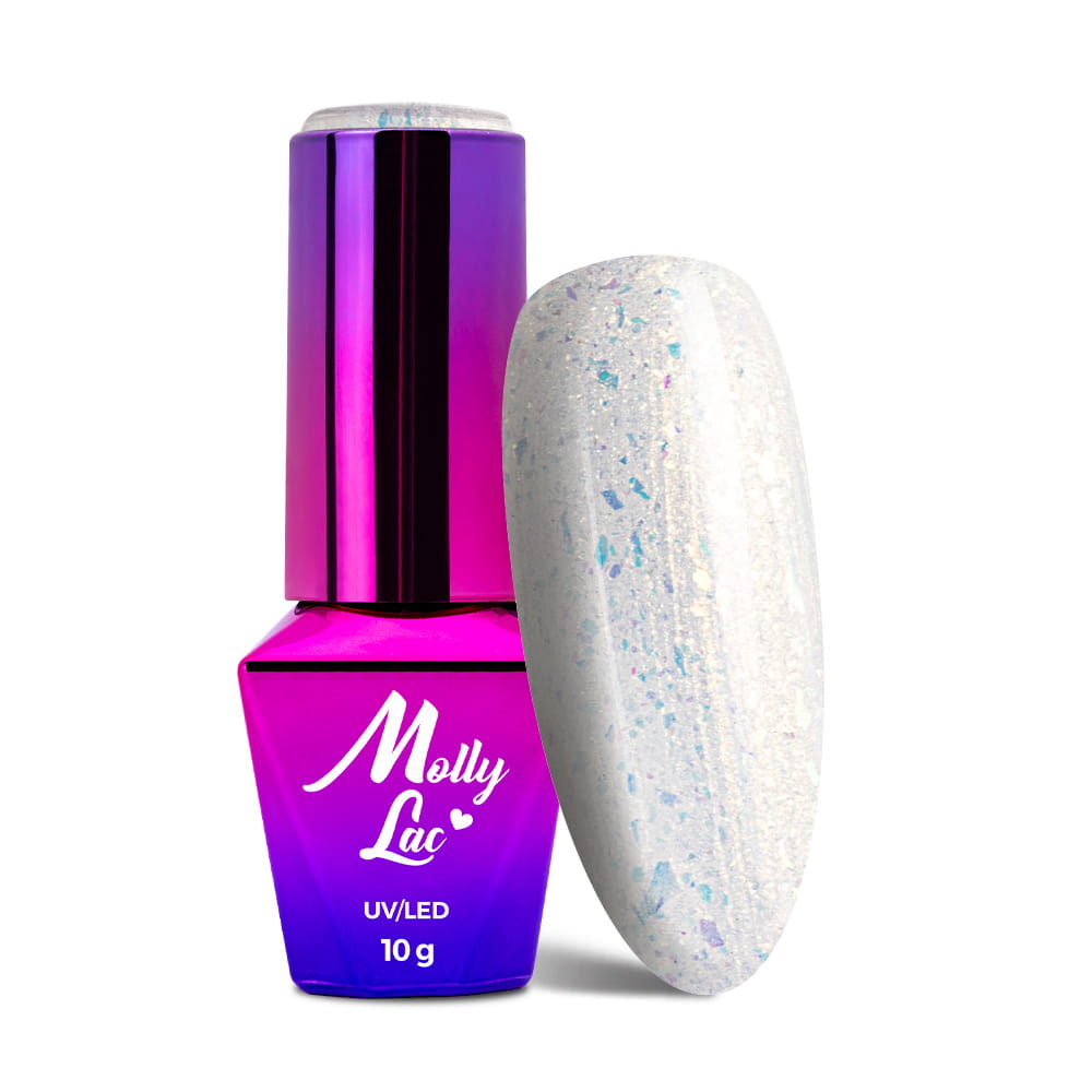 Lakier hybrydowy LED/UV Gel Polish MollyLac Mermaid Whispers Nr 597 Pearl Elixir 10g