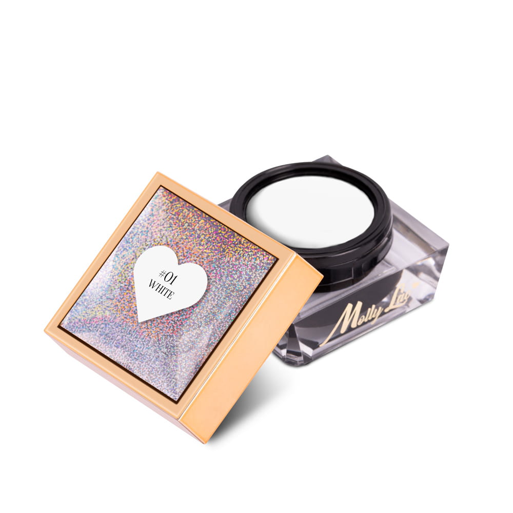 Pasta do zdobień Nail Art ProArt Paste MollyLac White HEMA/Di-HEMA Free 5g Nr 1