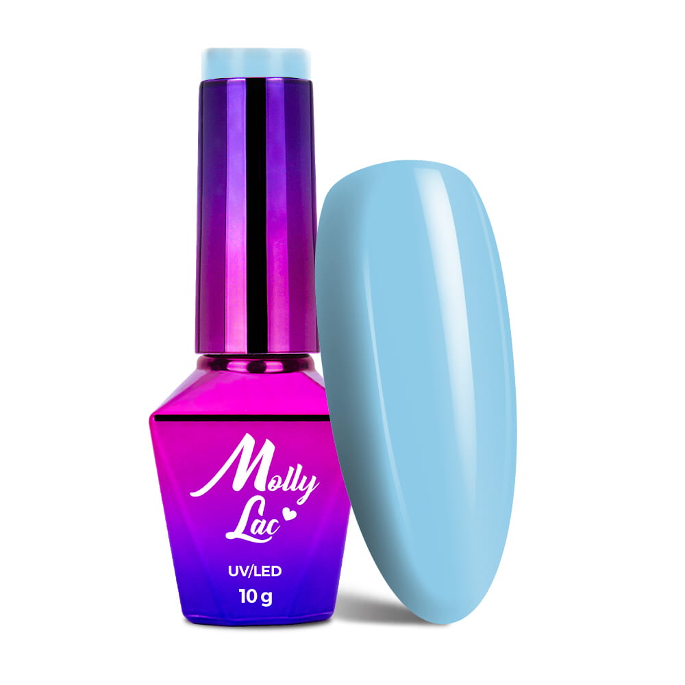 Lakier hybrydowy LED/UV Gel Polish MollyLac Welcome to Ibiza Nr 114 Sea Wave 10 g