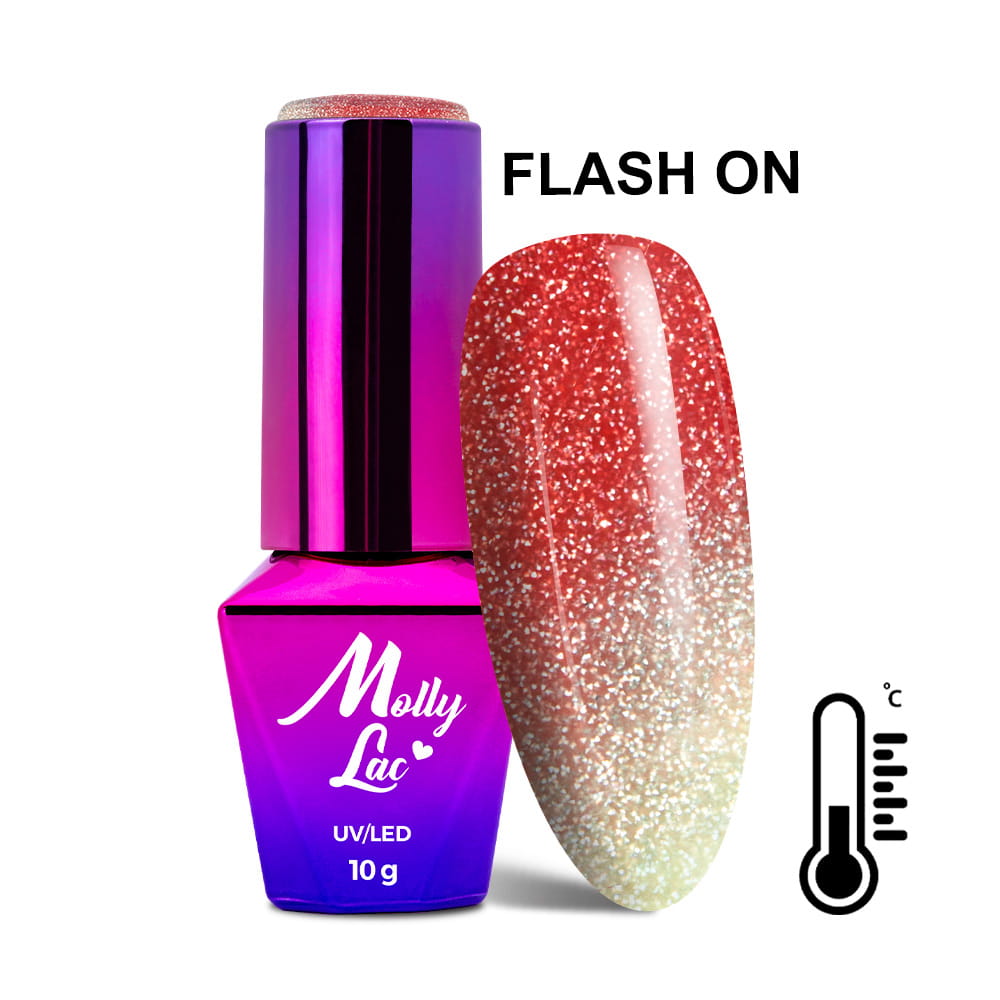 Lakier hybrydowy LED/UV Gel Polish MollyLac Thermo Flashing Lights Nr 691 Strangelove 10 g