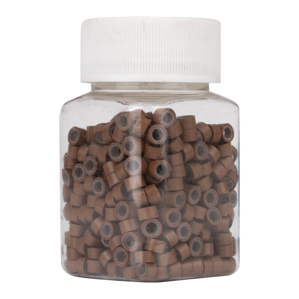 Mikroringi z silikonem do przedłużania włosów 5 mm kolor Nr 5 500 szt