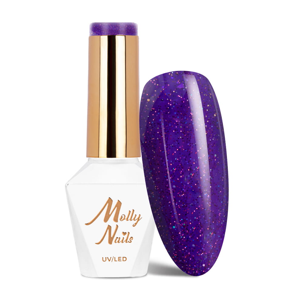Lakier hybrydowy LED/UV Gel Polish Molly Nails Winter Crystalize Nr 226 Eternal Beauty HEMA/Di-HEMA Free 8g