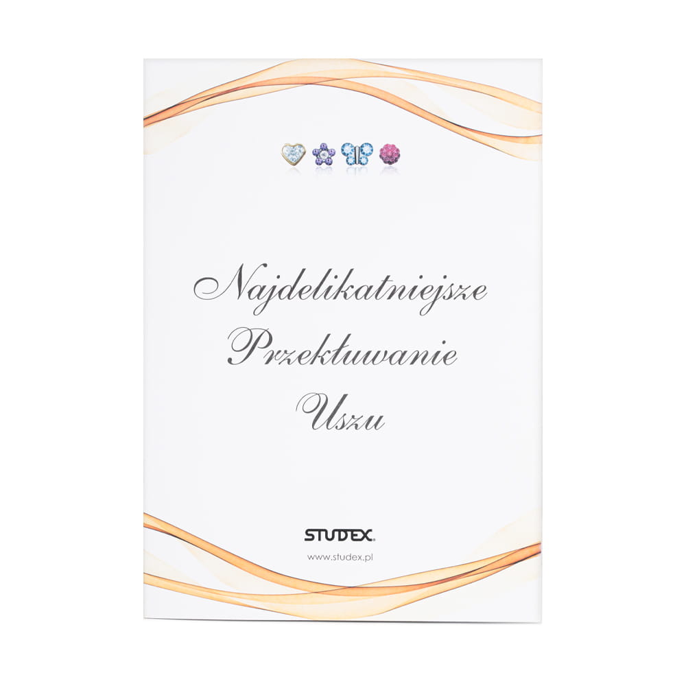 Książeczka A4 "Najdelikatniejsze przekłuwanie uszu" Studex