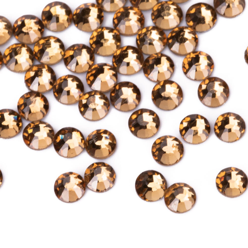 Cyrkonie do paznokci szklane SS10 Light Topaz ok.1440 szt paczka