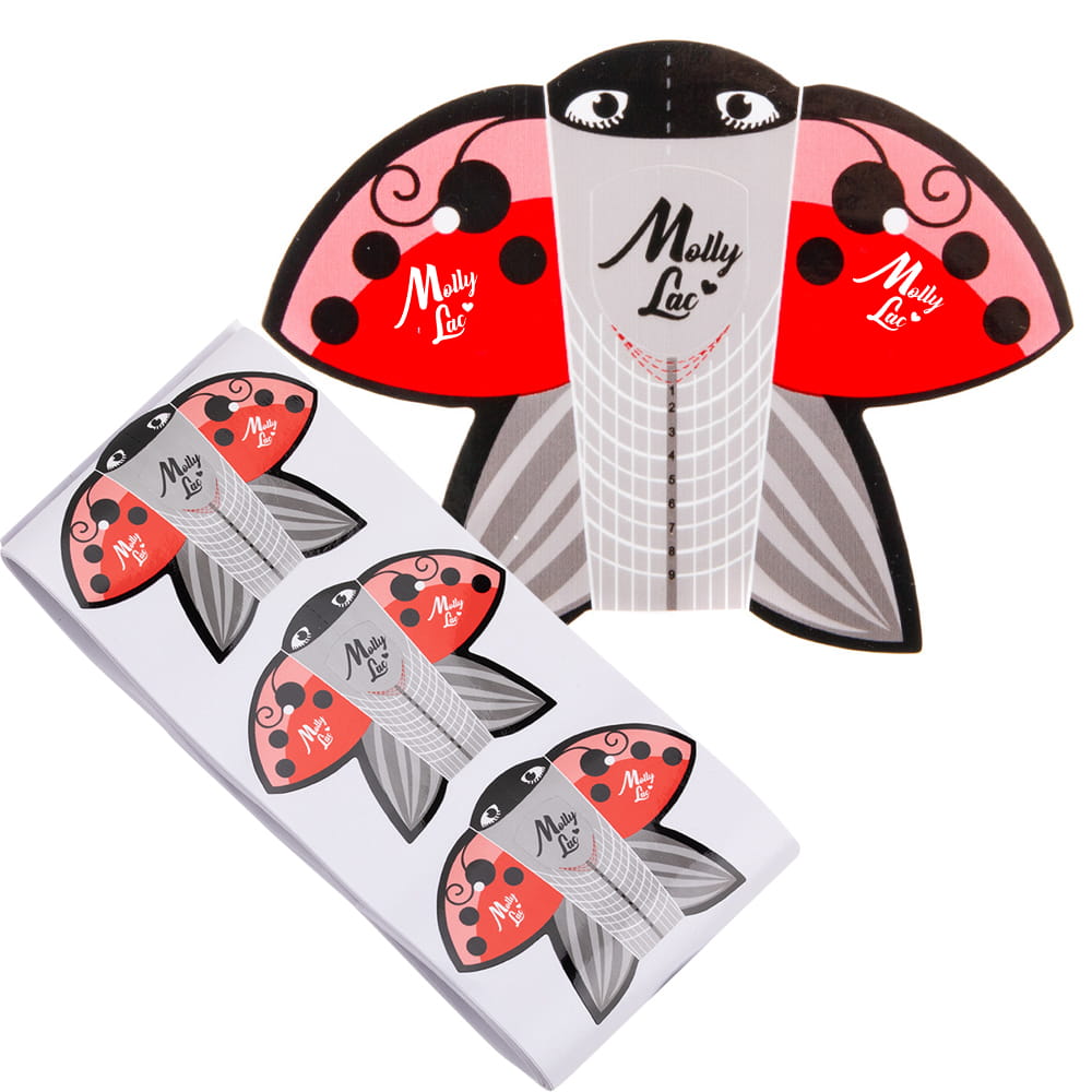 Szablony formy do paznokci Ladybug biedronka MollyLac 100 szt