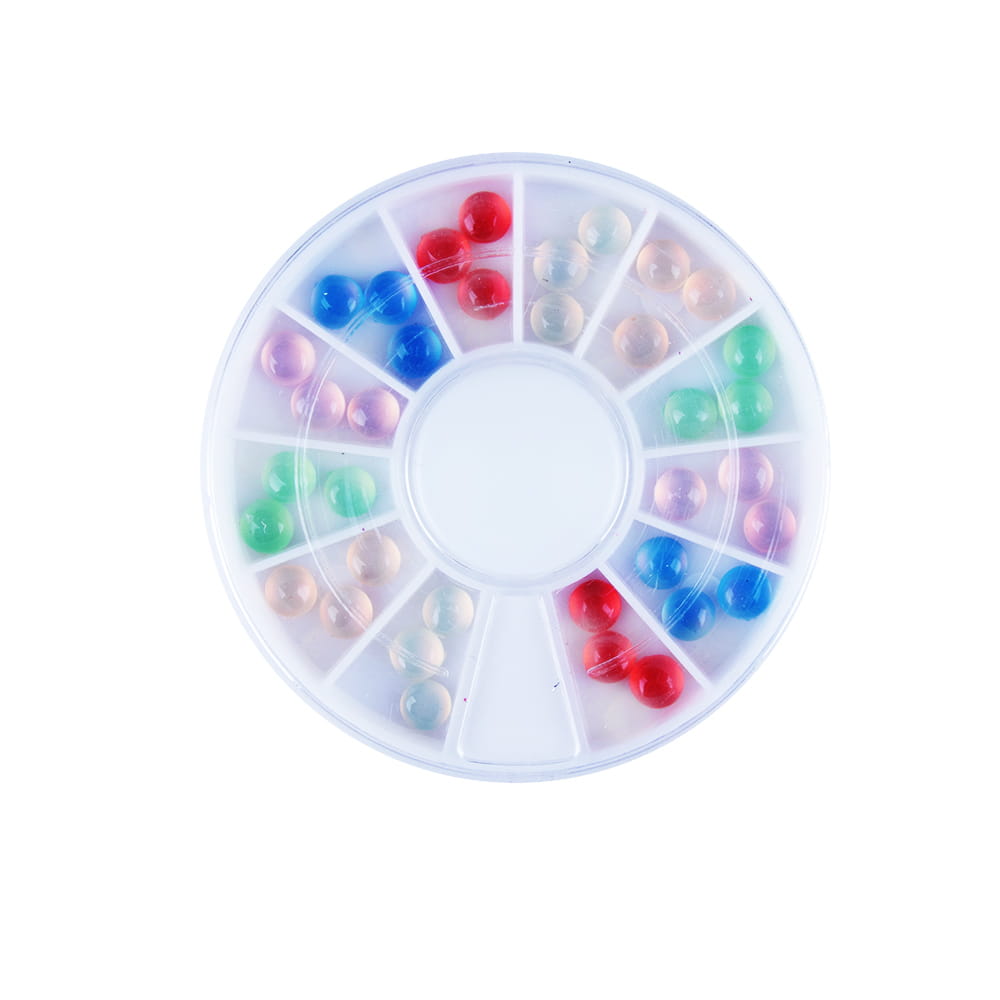 Ozdoby do paznokci karuzela z ozdobami mix kolorów Nr 3