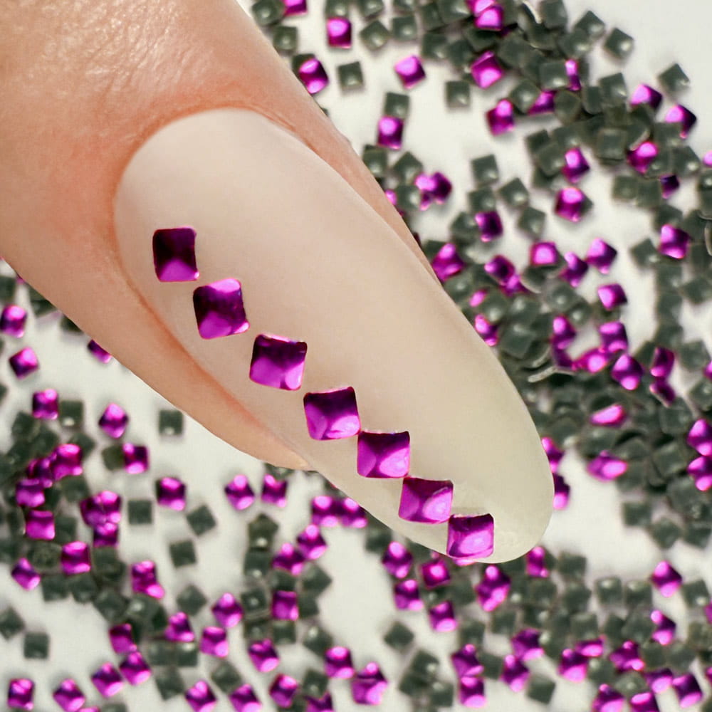 ShinePins gładkie ćwieki błyskotki ozdoby do paznokci kwadratowe mini NTN Premium Nr 3 5g