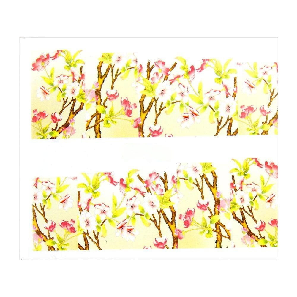 Naklejki wodne do paznokci arkusz 6,5 x 5,5cm na 10 palców bn 079