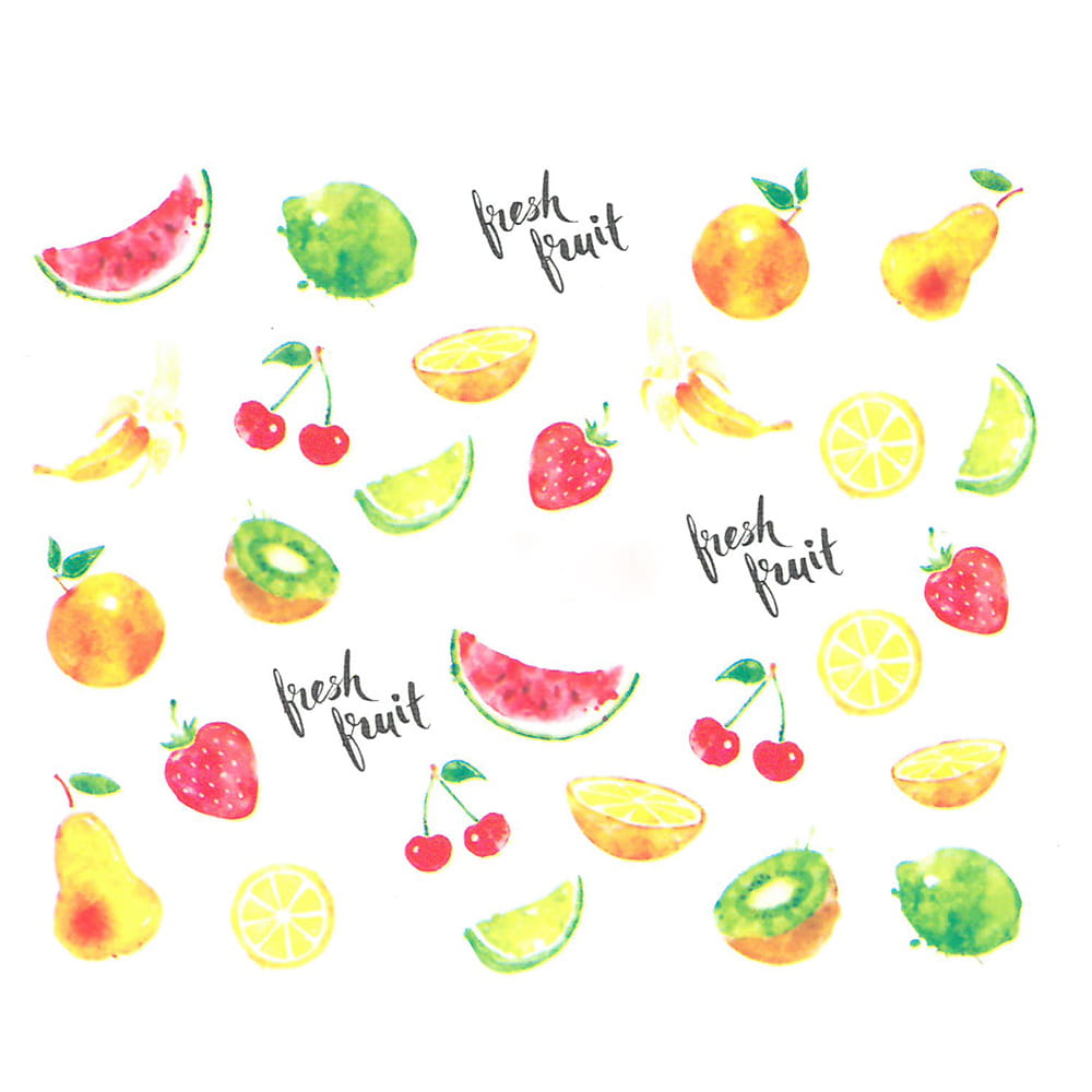 Naklejki wodne do paznokci owoce BN-838