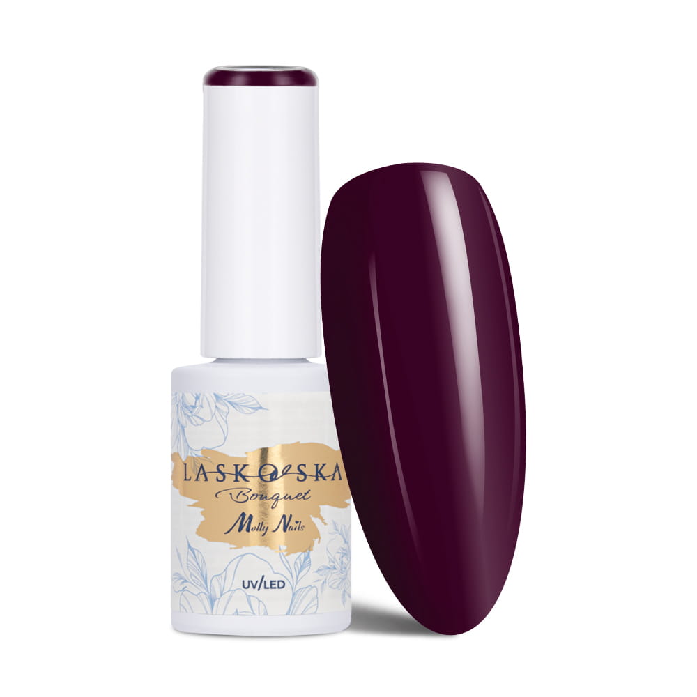 Lakier hybrydowy LED/UV Gel Polish Molly Nails @Bouquet by Laskovska Purple Joy HEMA/Di-HEMA Free 7g