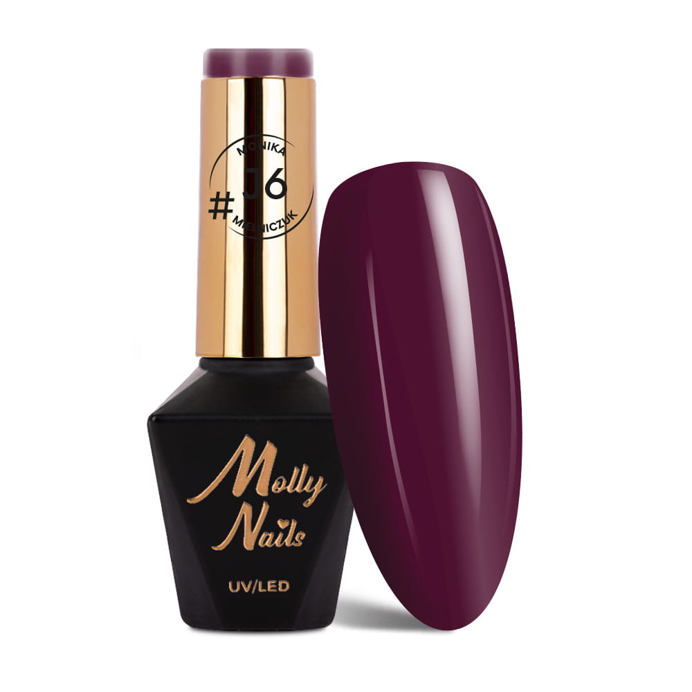 Lakier hybrydowy LED/UV Gel Polish Molly Nails #Juicy by Monika Mielniczuk Nr #J6 HEMA/Di-HEMA free 8g
