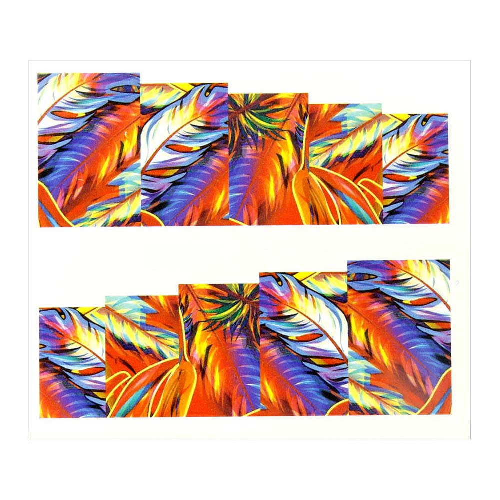 Naklejki wodne do paznokci arkusz 6,5 x 5,5cm na 10 palców A Nr 122