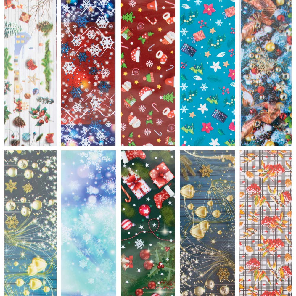 Folie transferowe Christmas 10 sztuk po 100 cm 12-06