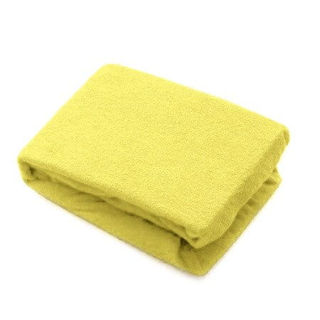 Prześcieradło frotte - żółte