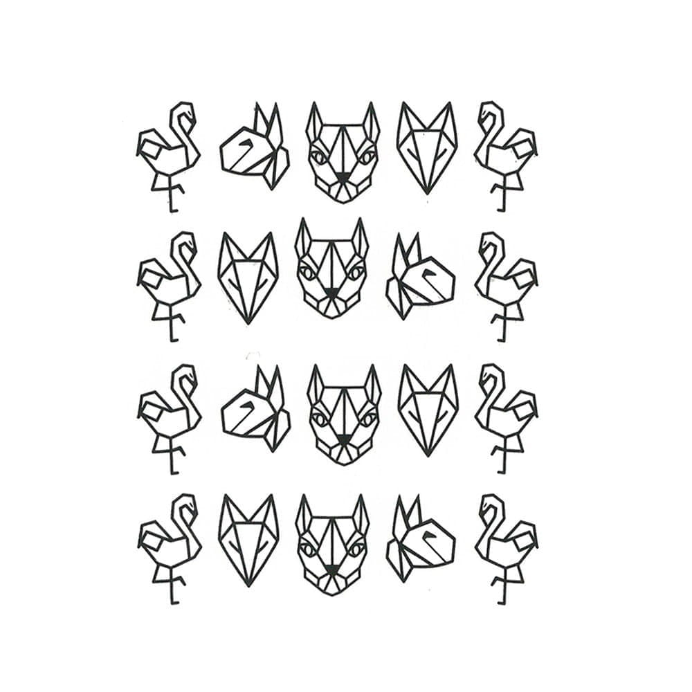 Naklejki wodne do paznokci zwierzęta STZ-653