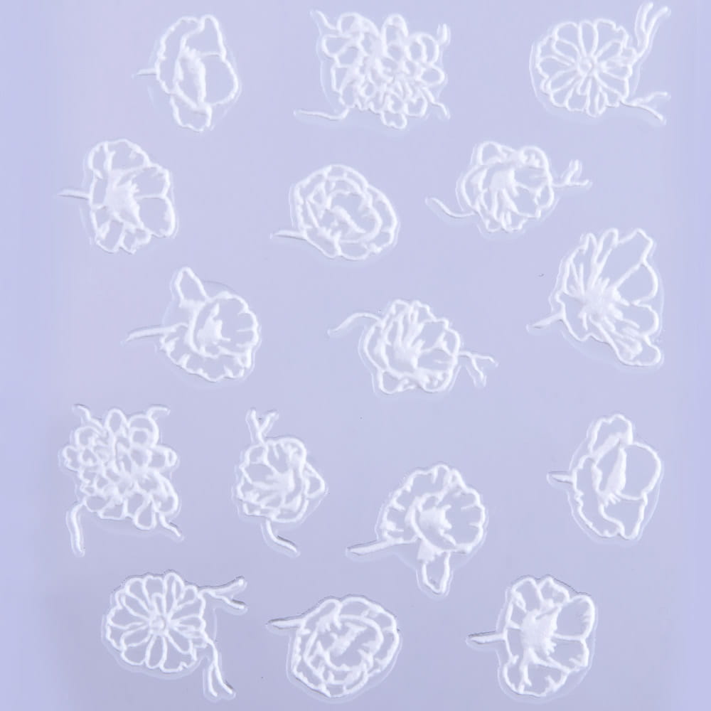 Naklejki biżuteryjne 5D samoprzylepne wypukłe akrylowe kwiaty Z-D3062